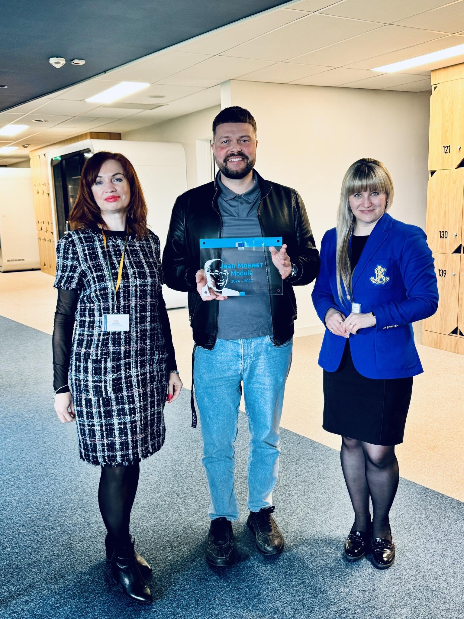 Image for We Received the Jean Monnet Module Commemorative Plaque 🇪🇺✨